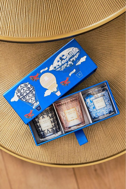 Trio Travel Candles (Manhattan-Paris-Mykonos)
