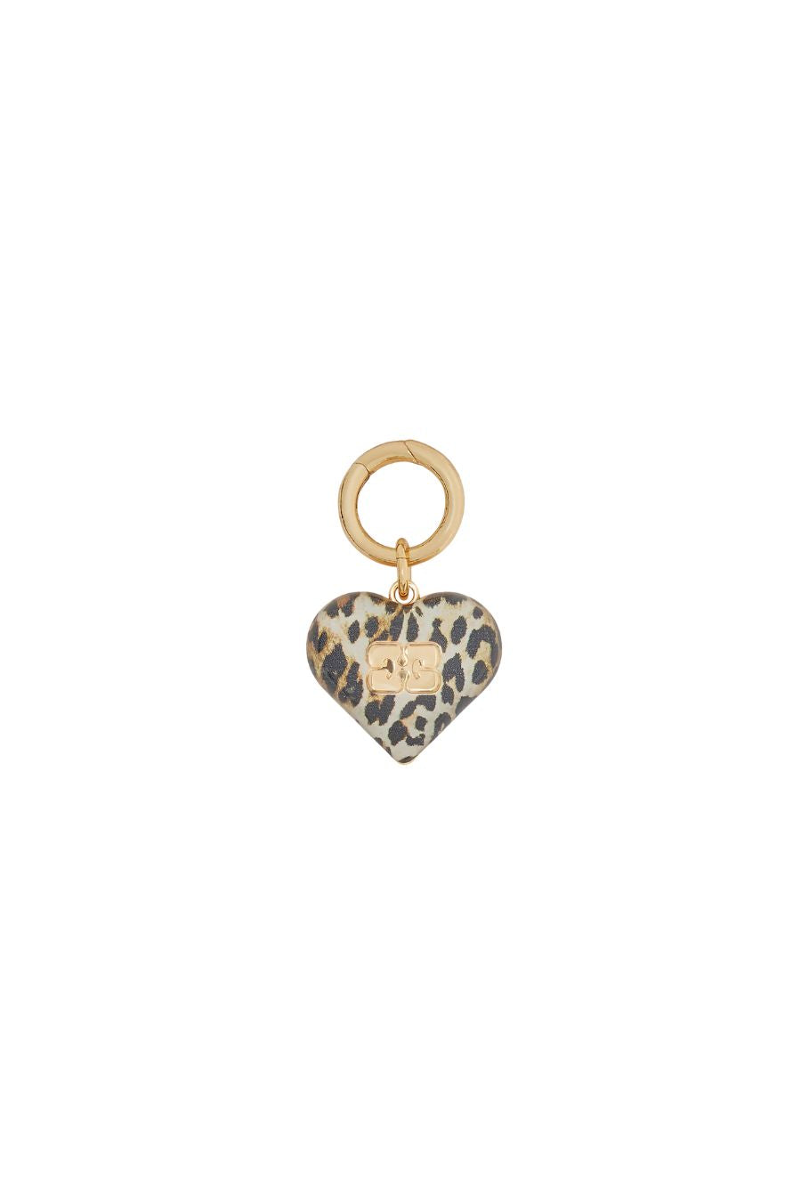 Leopard Bou Heart Charm