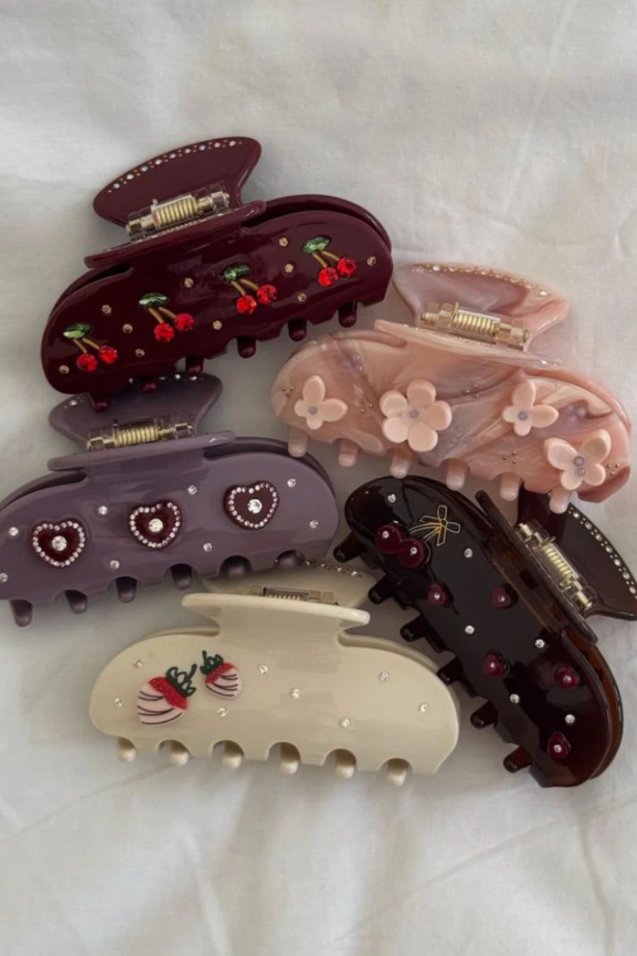 Sweetheart Clip in Bordeaux Cherry Pie