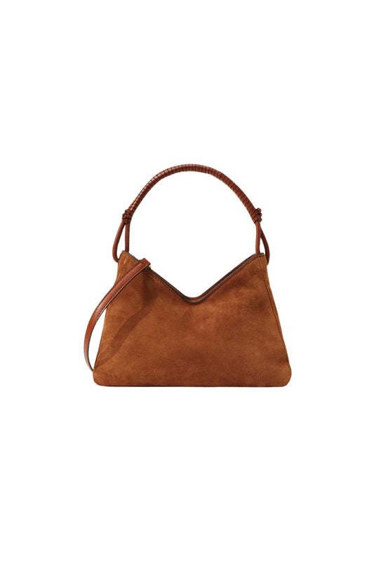 Valerie Shoulder Bag Tan Suede
