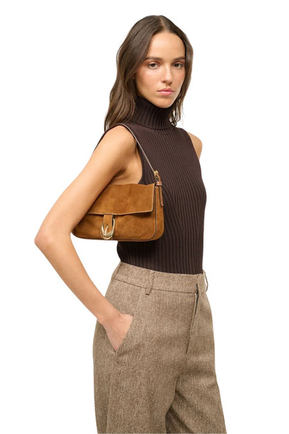 Harlow Bag in Tan Suede