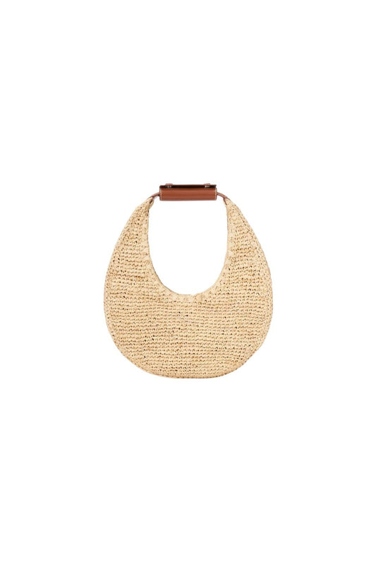 Moon Raffia Bag in Natural Raffia