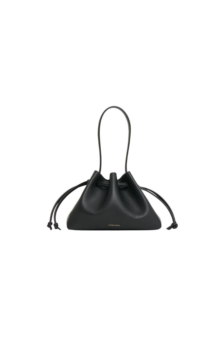 Drawstring Pouchette in Black