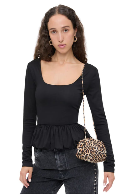 Bailey Leopard Jersey Dome Clutch