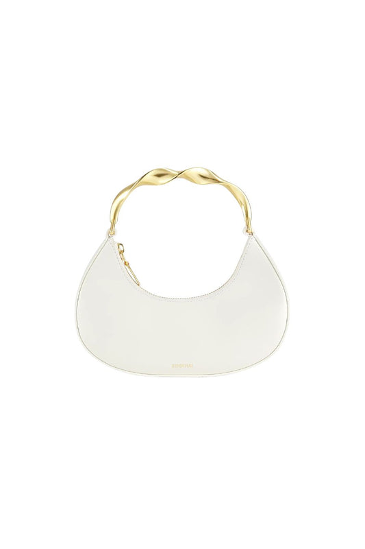 Nixi Twist Handle Top Handle Bag in Ivory