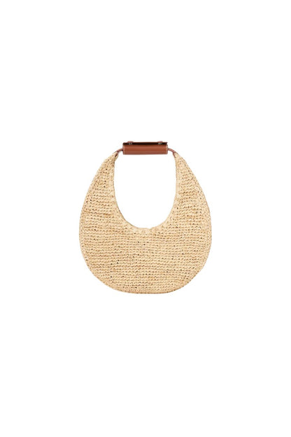 Moon Raffia Bag in Natural Raffia
