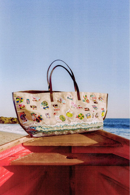 Christos Large Tote in Beach Day