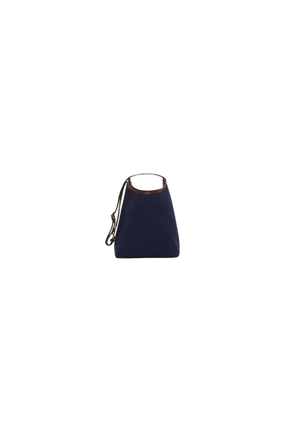 Narita S Verneuil Canvas Navy Mini Sellier Brown