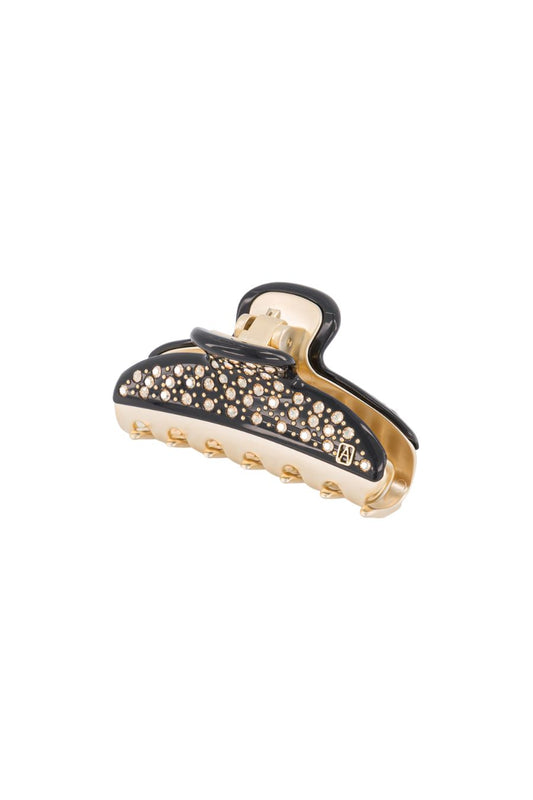 Vendome Medium Clip in Black/Crystal