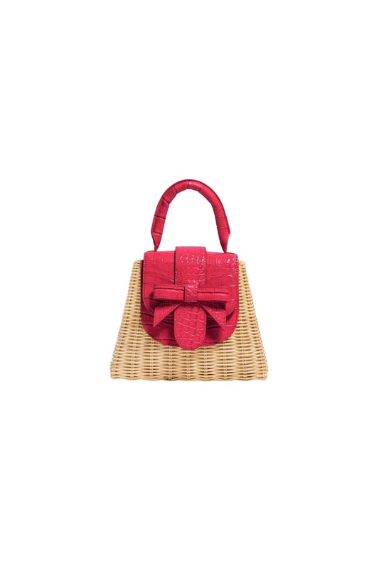 The Petite Lady Bag Bow in Hibiscus