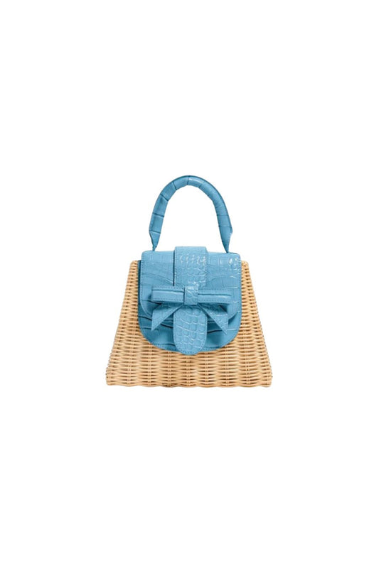 The Petite Lady Bag Bow in Heritage Blue