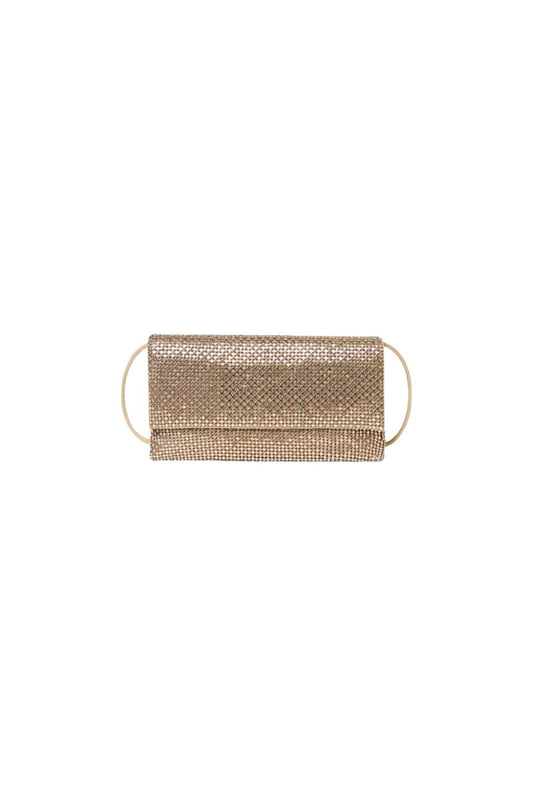 Charlee Flap Clutch in Gold
