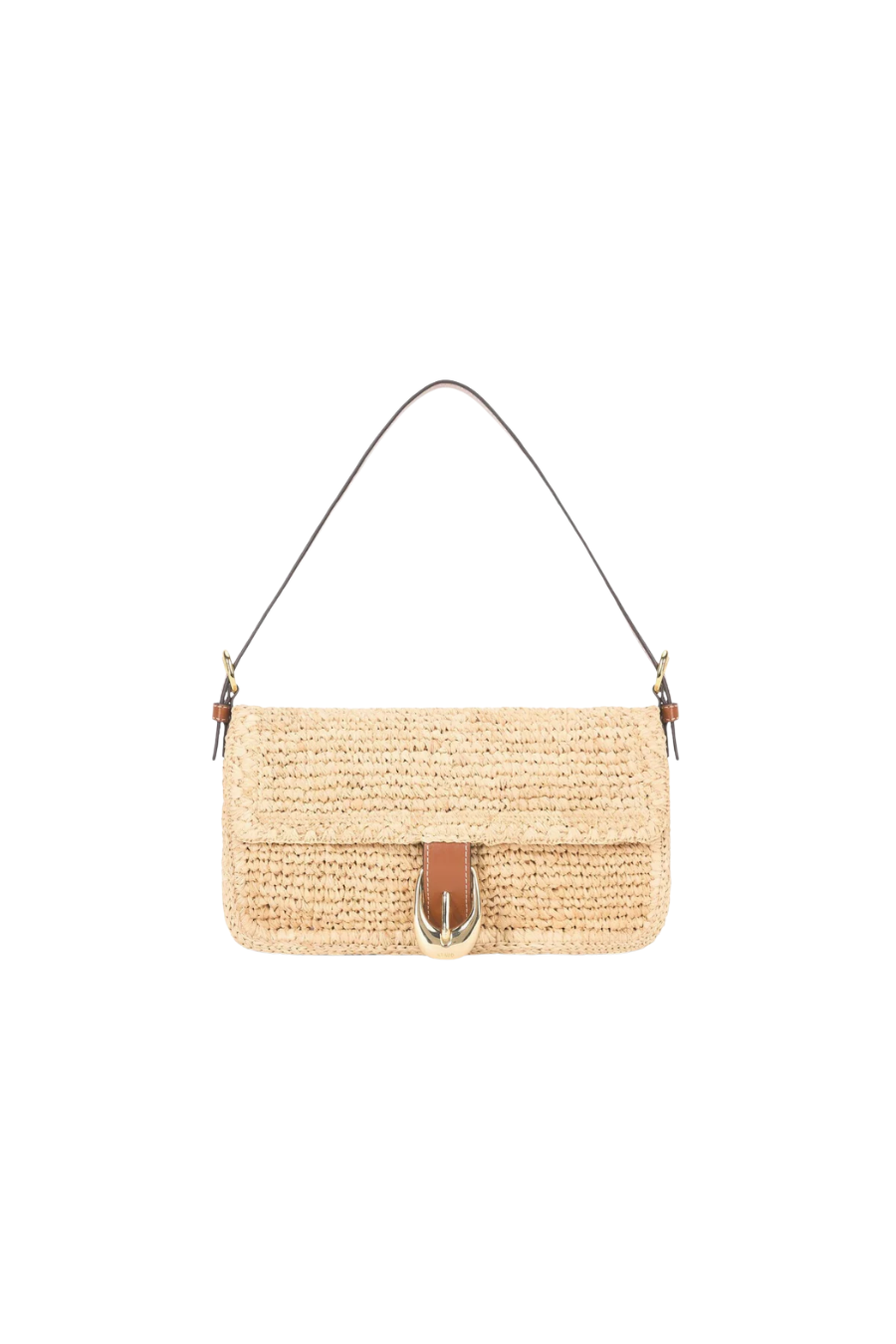 Harlow Raffia Bag in Natural Tan