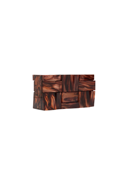 Galleria Acrylic Clutch Bag in Bronze