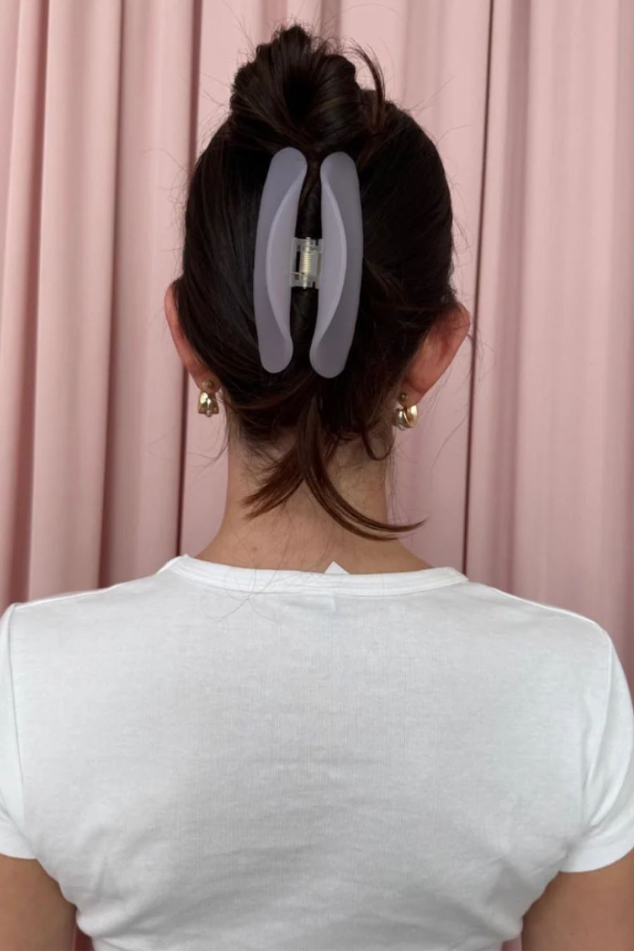 Half Moon Clip in Lilac Smoke