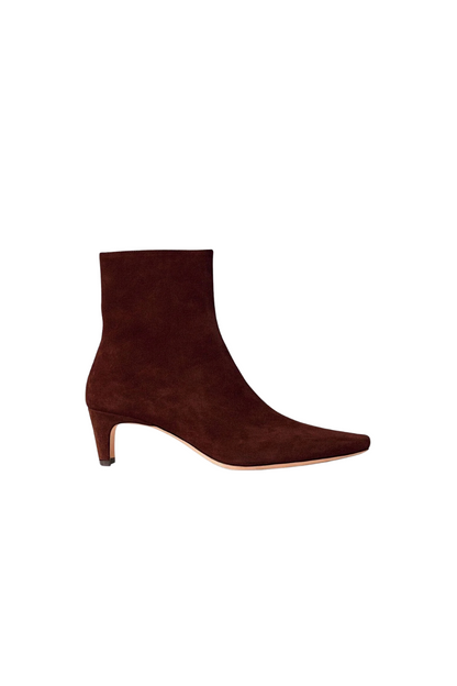 Wally Ankle Boot in Mahogany Suede