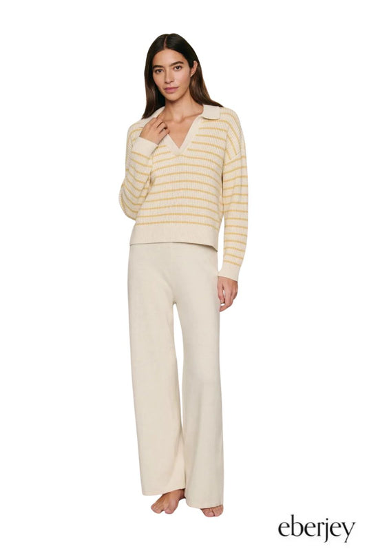 Fine Gauge Pant in Almond Heather