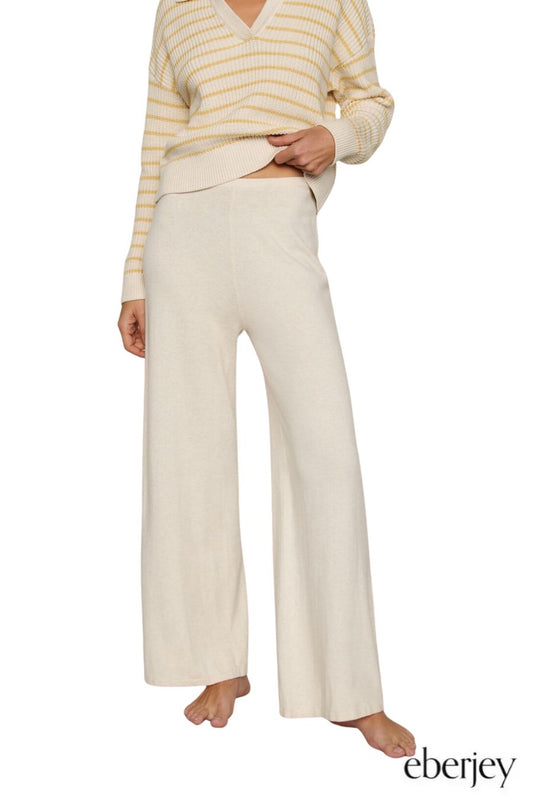 Fine Gauge Pant in Almond Heather