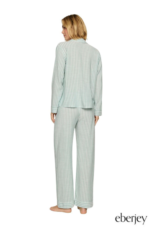 Nautico Long PJ Set in Seagrass/White