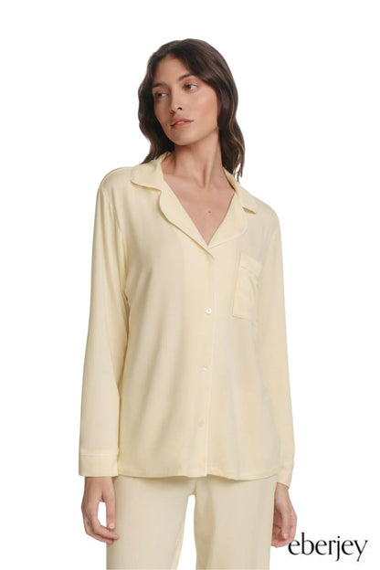 Gisele TENCEL™ Modal Long PJ Set in Buttercream/Ivory