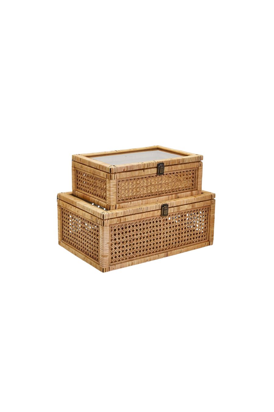 Rattan Decorative Boxes S/2