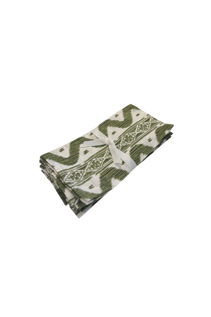 Wavy Green Tablecloth Napkin S/4