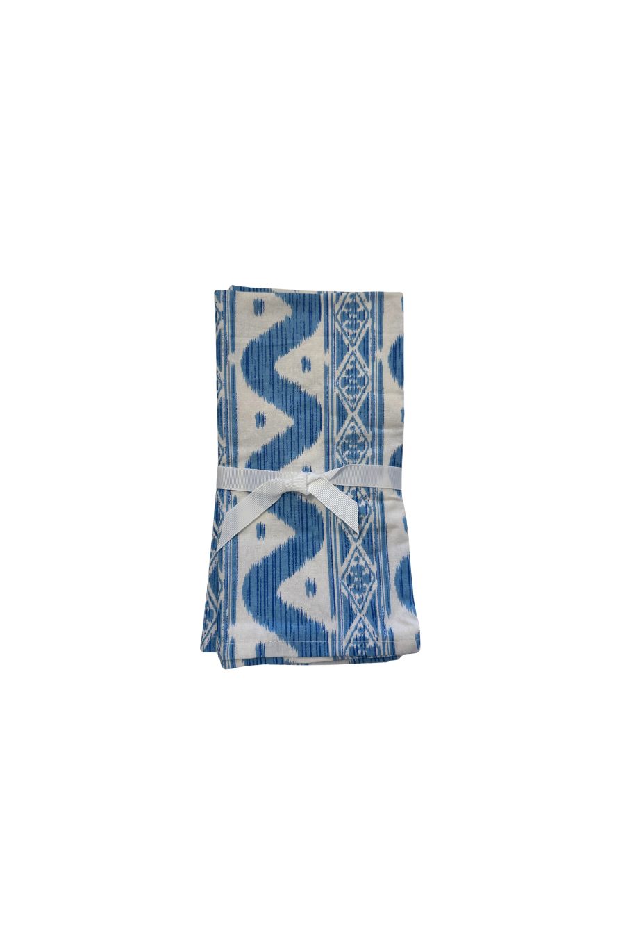 Wavy Blue Tablecloth Napkin - Thumbnail 3