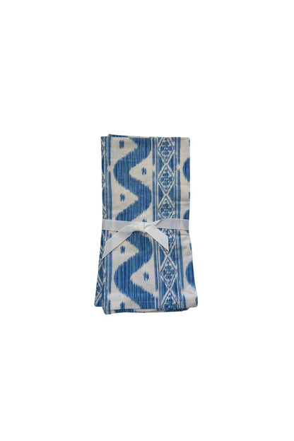 Wavy Blue Tablecloth Napkin S/4