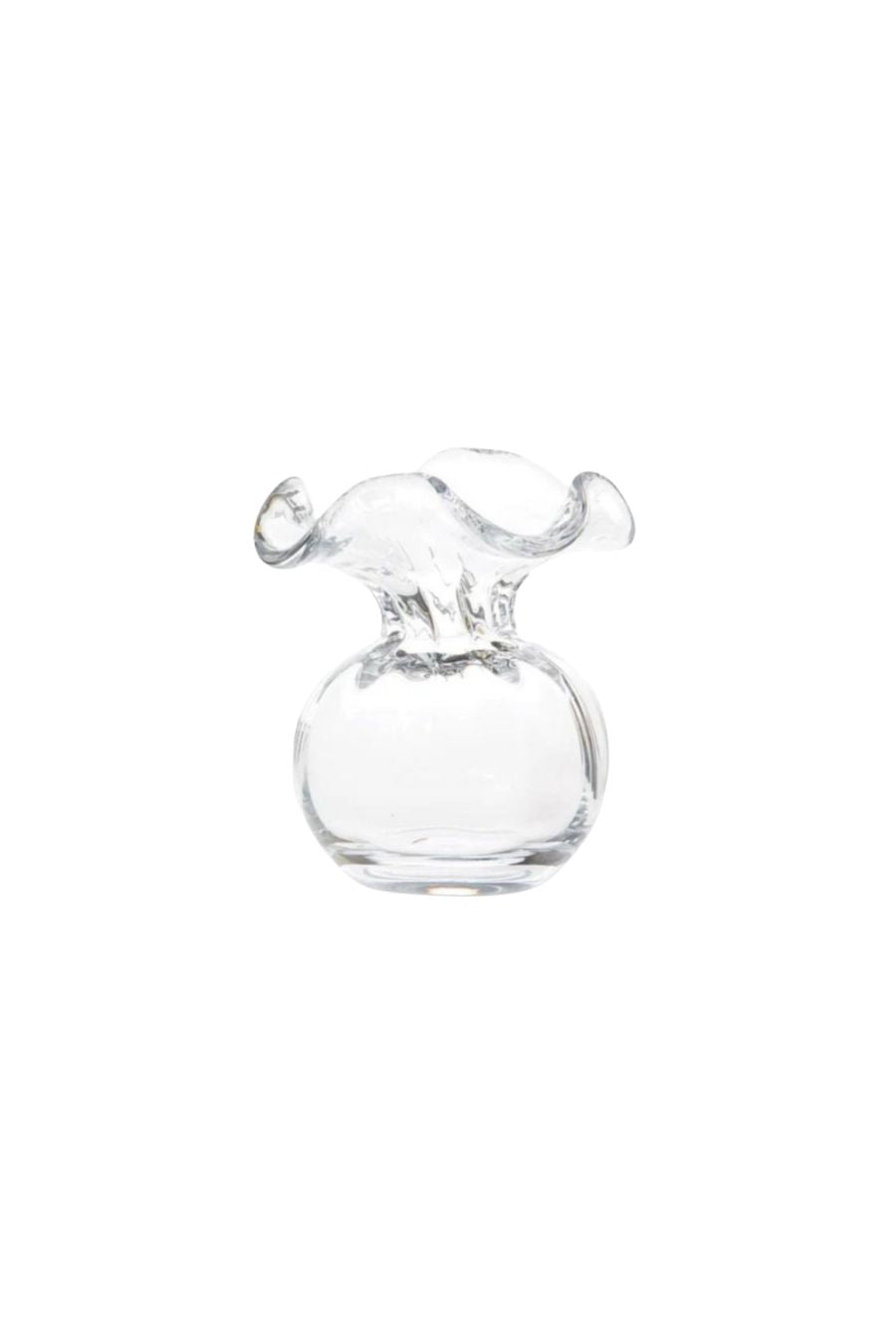 Hibiscus Glass Clear Bud Vase