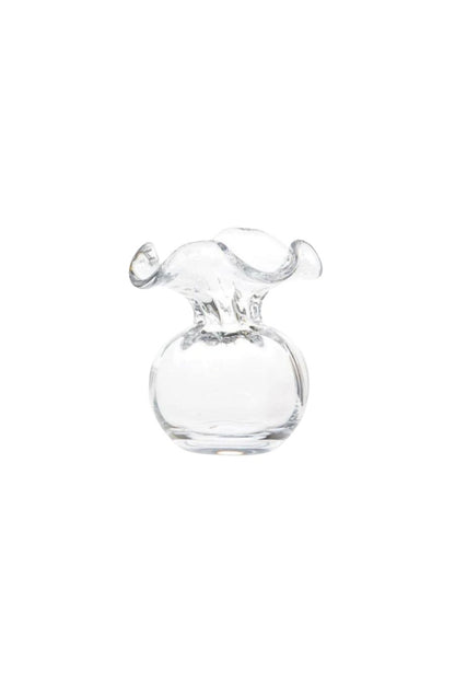 Hibiscus Glass Clear Bud Vase