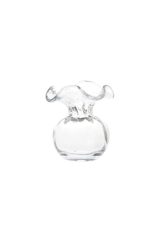 Hibiscus Glass Clear Bud Vase