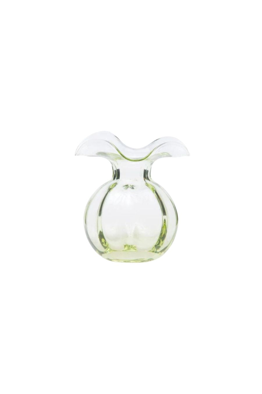 Hibiscus Glass Green Bud Vase