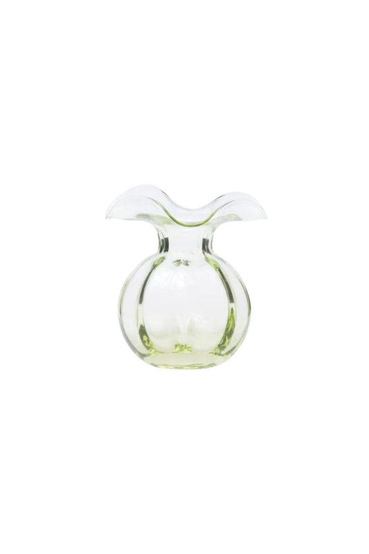 Hibiscus Glass Green Bud Vase
