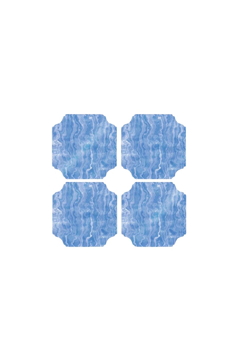Blue Agate Coasters | Set of Four