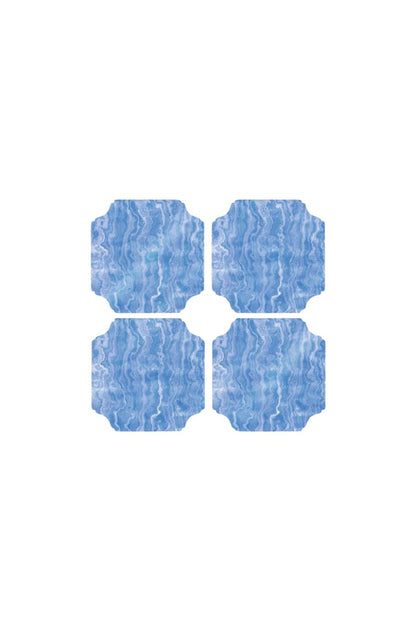 Blue Agate Coasters | Set of Four