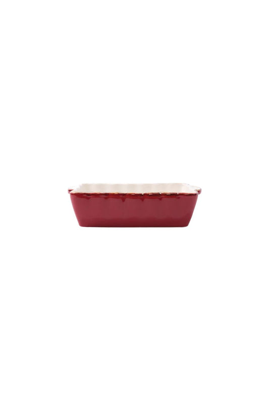 Italian Bakers Small Rectangular Baker in Red