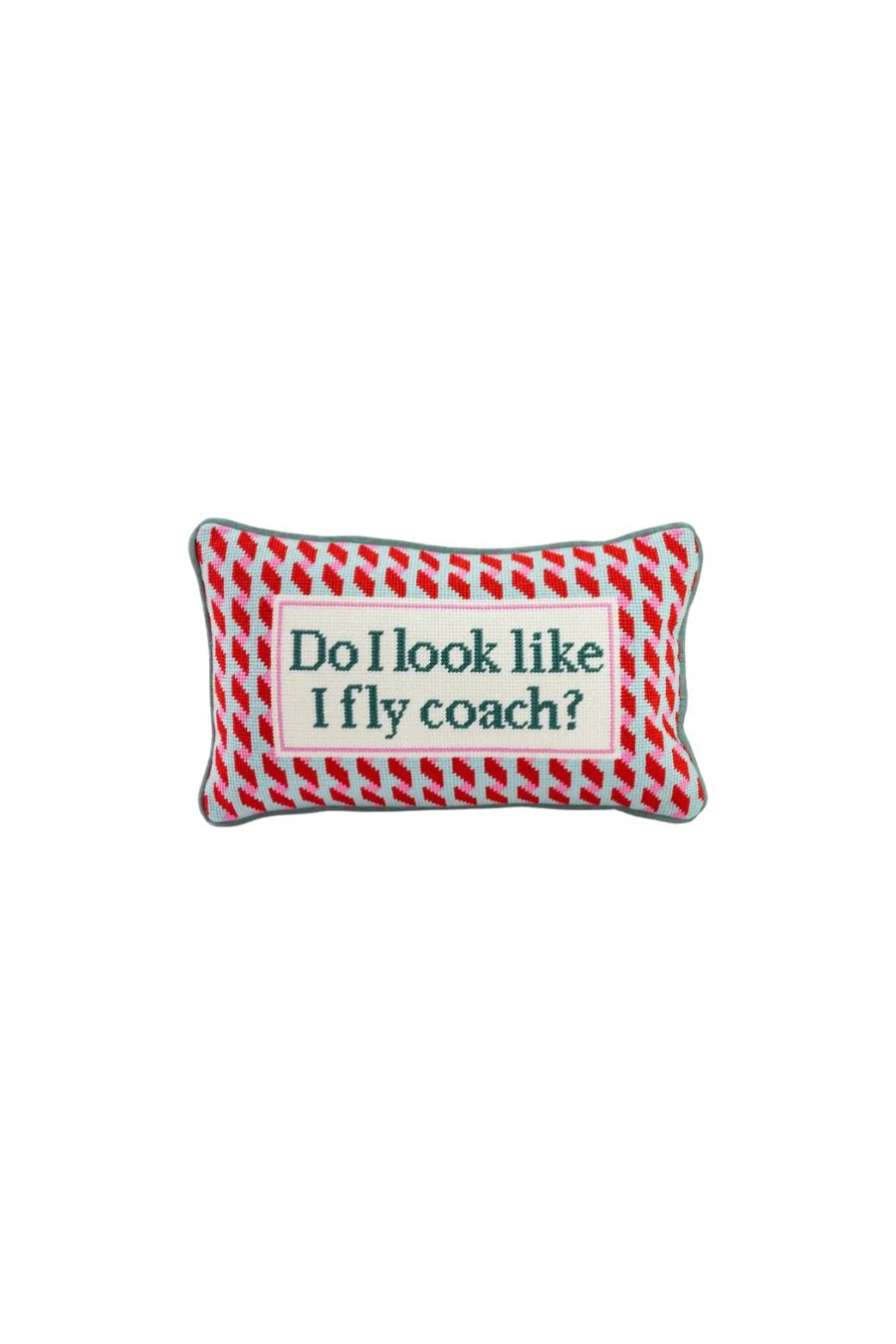 Fly Coach Needlepoint Pillow