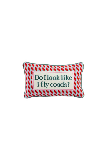 Fly Coach Needlepoint Pillow
