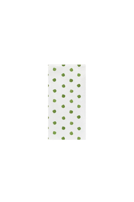 Papersoft Napkins Dot Green Guest Towels (Pack of 20)