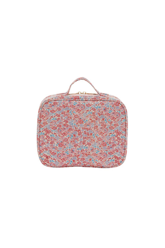 TRVL2 Toiletry Case in Marseille with Pink Stripe Liner