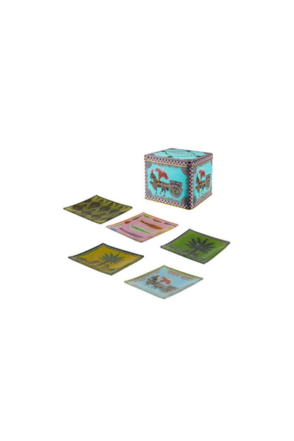 Tin Carretto 5 Glass Plates