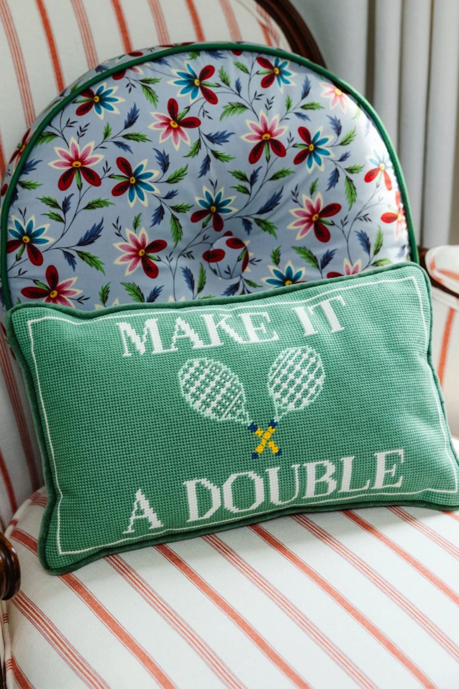 Make it a Double Needlepoint Pillow