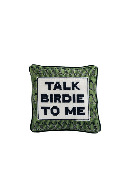 Talk Birdie to Me Needlepoint Pillow