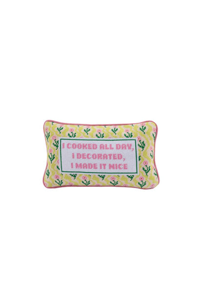 Made it Nice Needlepoint Pillow