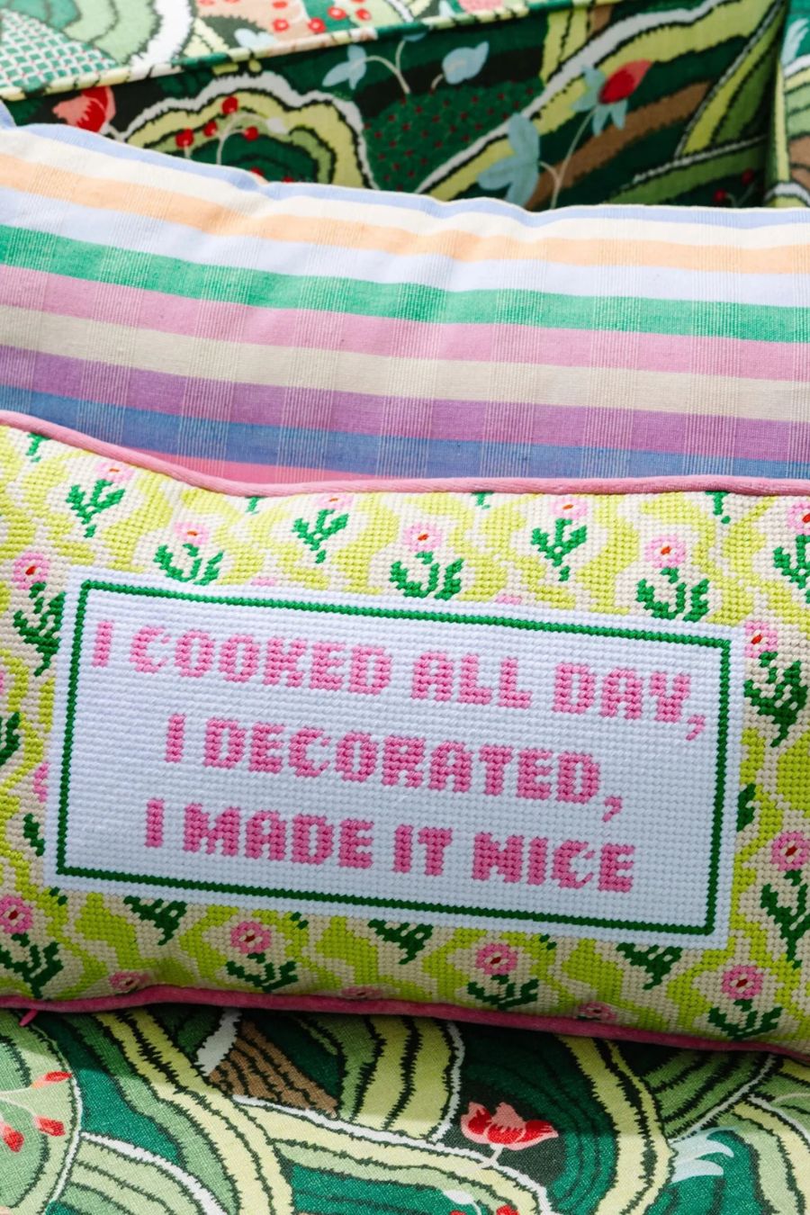 Made it Nice Needlepoint Pillow