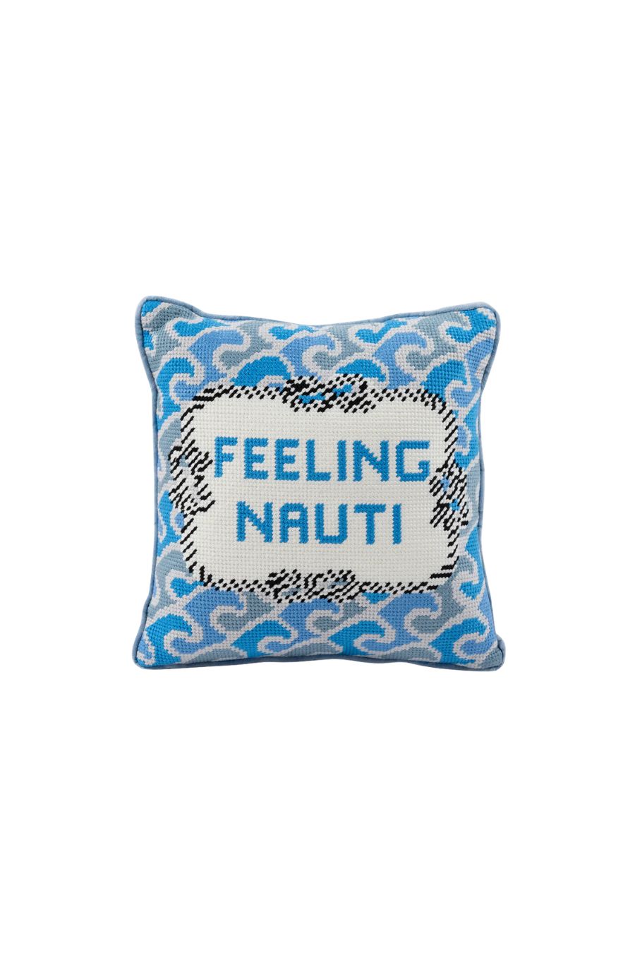Nauti Needlepoint Pillow