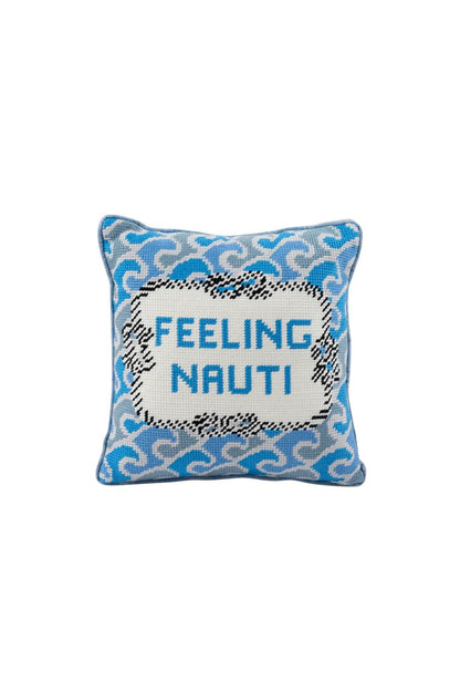 Nauti Needlepoint Pillow
