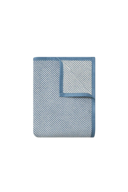 Harborview Herringbone Cornflower Blanket