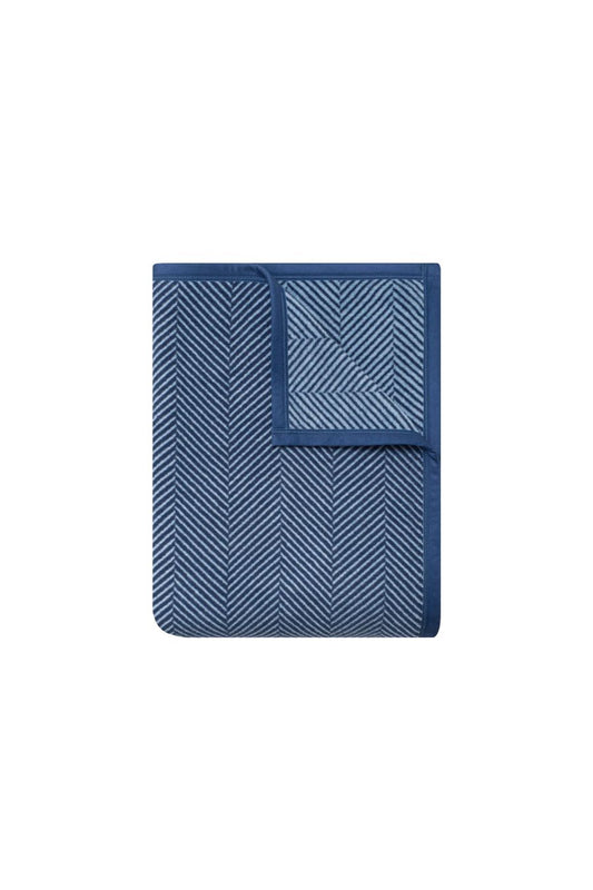 Harborview Herringbone Navy Blanket