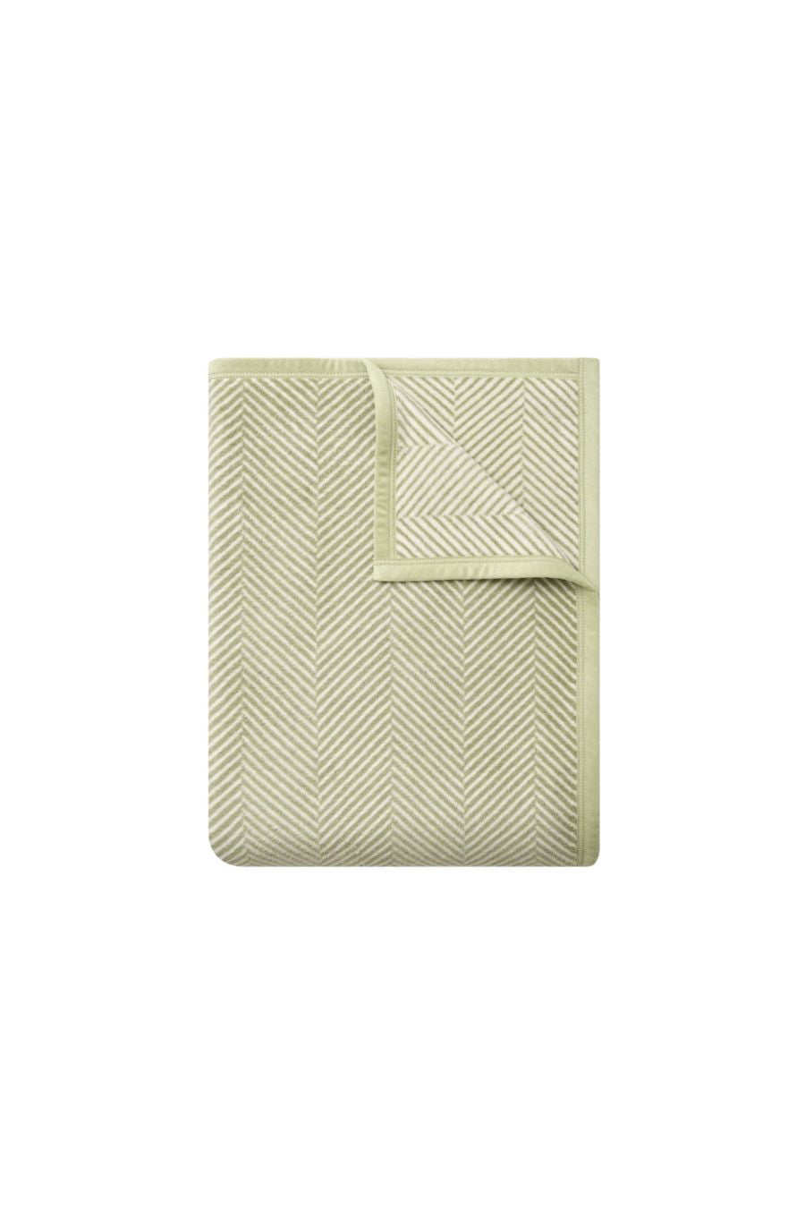 Harborview Herringbone Garden Green Blanket